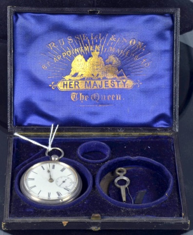 Appraisal: English Pocket WatchKey wind with English hallmark In Russell Son