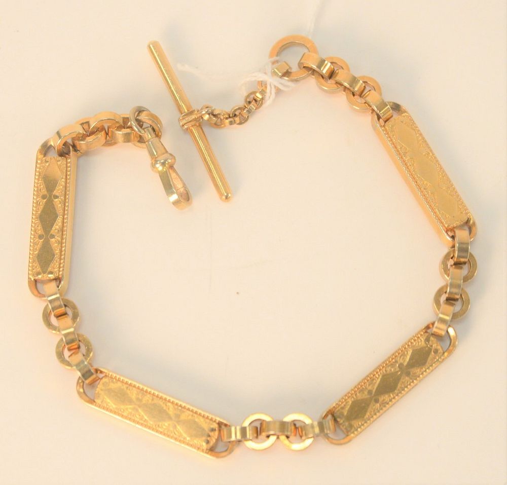 Appraisal: Gold Plated Victorian Watch Chain Gold Plated Victorian Watch Chain