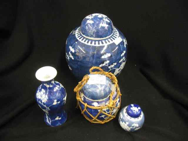 Appraisal: pcs Chinese Blue decorated Porcelain includes ginger jars and a