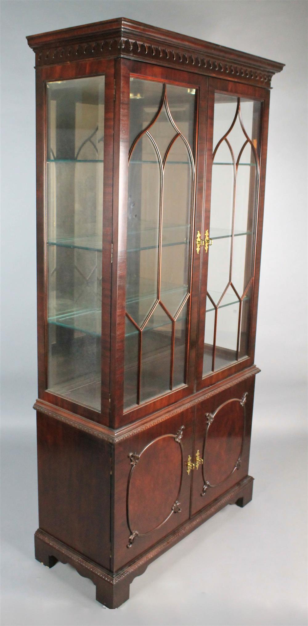 Appraisal: GEORGIAN STYLE MAHOGANY LIGHTED DISPLAY CABINET having a rectangular form