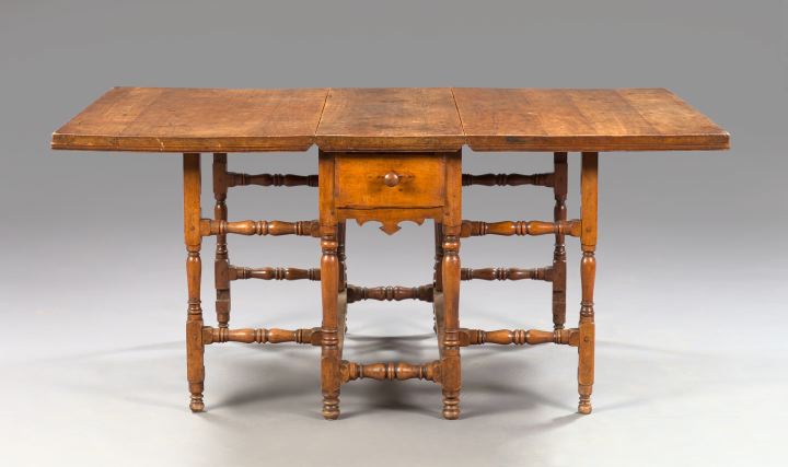 Appraisal: Early Continental Fruitwood Gate-Leg Drop-Leaf Table first quarter th century