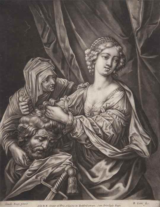 Appraisal: Bernard Lens the Elder Judith and Holofernes mezzotint after Guido