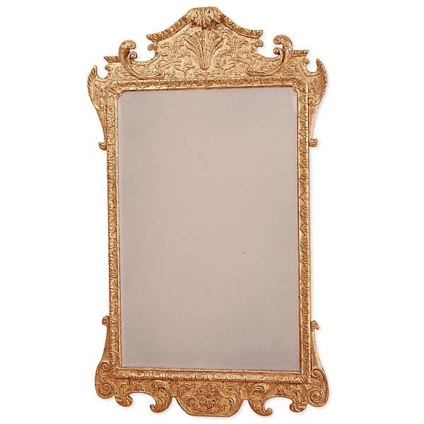 Appraisal: A George II style giltwood mirror height in width in