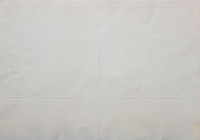 Appraisal: PIETRO CICOGNANI IMPRINT OF SANDPAPER ON PAPER AND UNTITLED Two