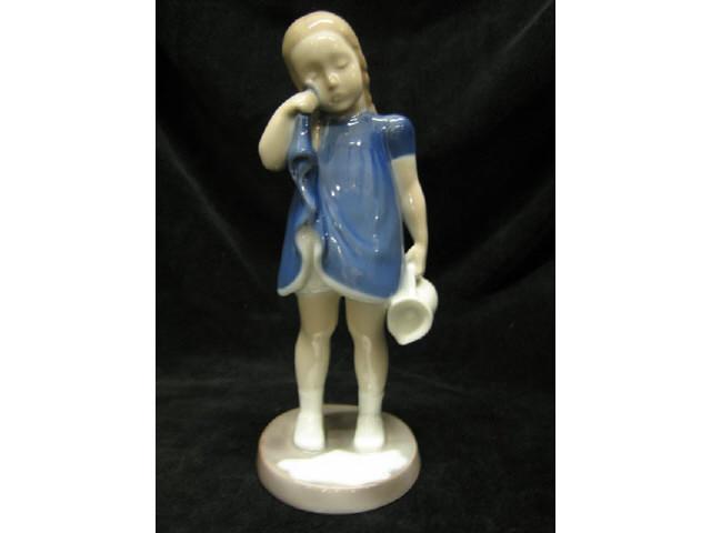 Appraisal: Bing Grondahl Porcelain Figurine of Girl crying over spilt milk