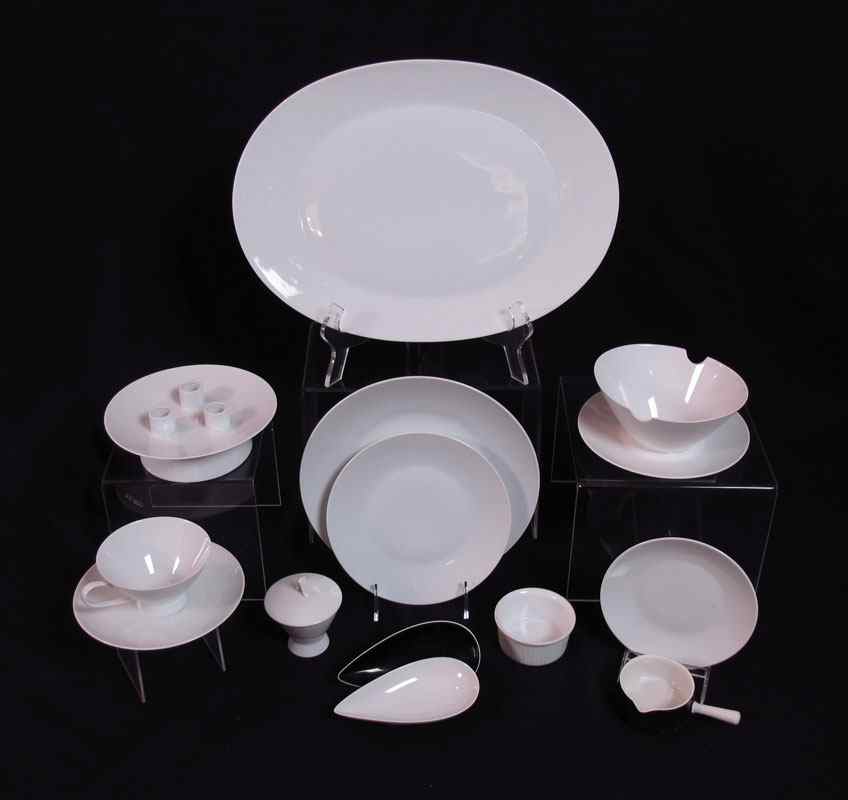 Appraisal: ROSENTHAL PURE WHITE CHINA SERVICE Approx pieces to include dinner