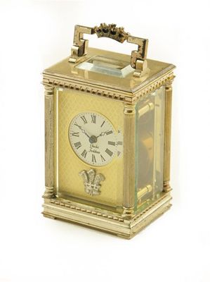 Appraisal: A silver cased miniature carriage clock with platform lever escapement