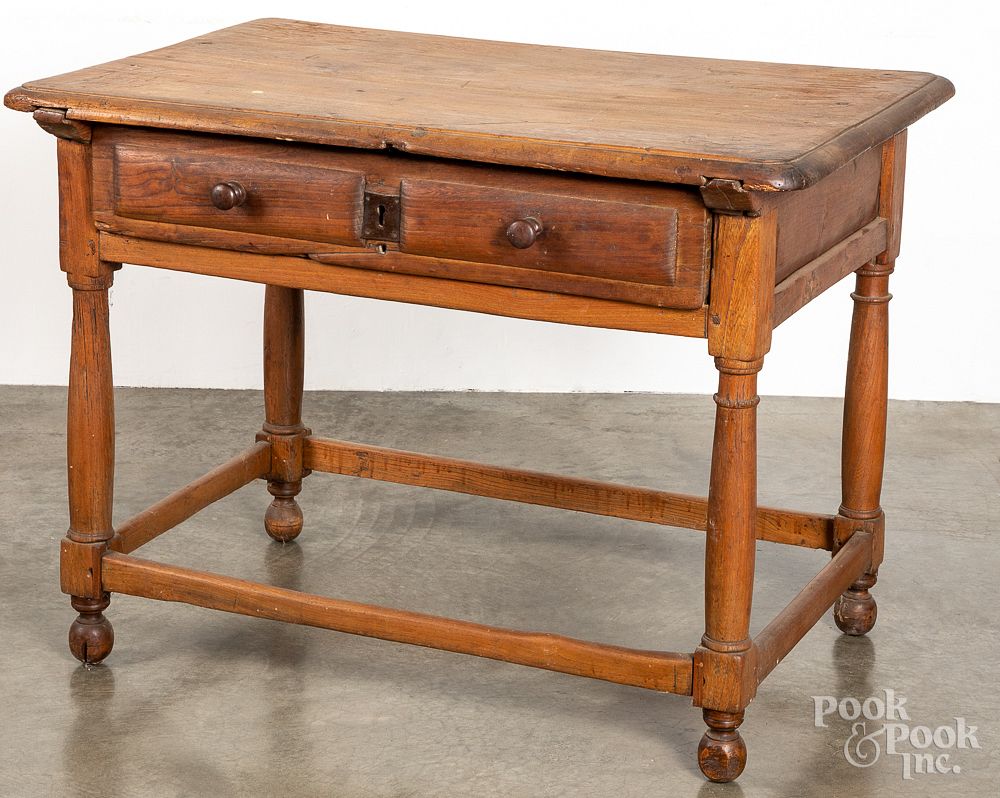 Appraisal: Continental oak tavern table mid th c Continental oak tavern