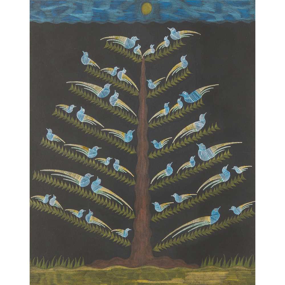 Appraisal: SCOTTIE WILSON - BIRDS IN A TREE SW CIRCA pen