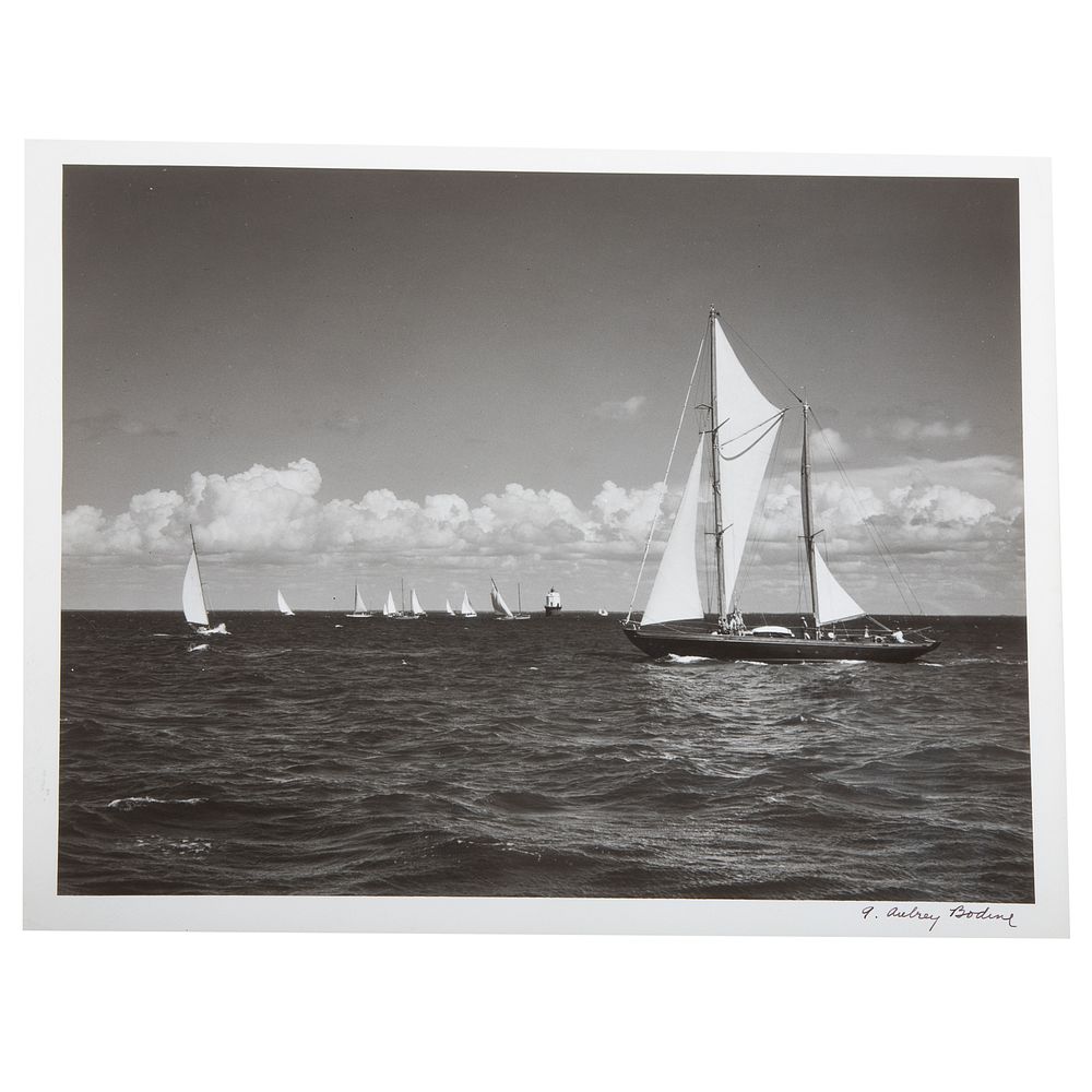 Appraisal: A Aubrey Bodine Rounding the Lighthouse photo American - Gelatin