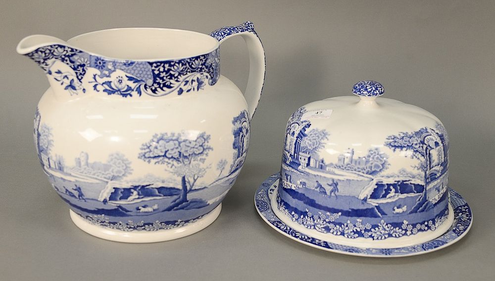 Appraisal: Two piece Spode lot including large pitcher and large covered