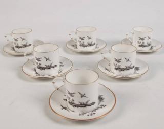 Appraisal: SET OF ROYAL WORCESTOR CUPS AND SAUCERS SET OF ROYAL