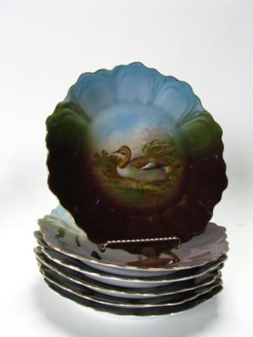 Appraisal: Set of Six Game Bird Plates '' in diameter all