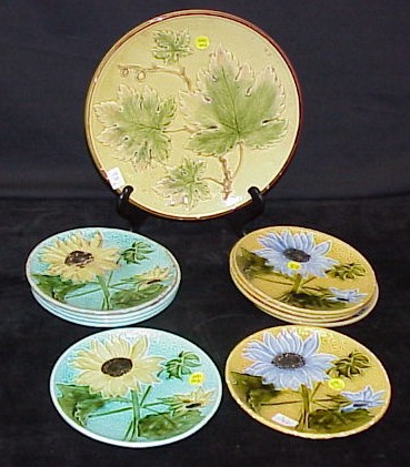 Appraisal: Ten SMF German Majolica plates along with a another German