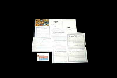 Appraisal: Mettoy Share Certificates and Catalogues - lot comprises x share