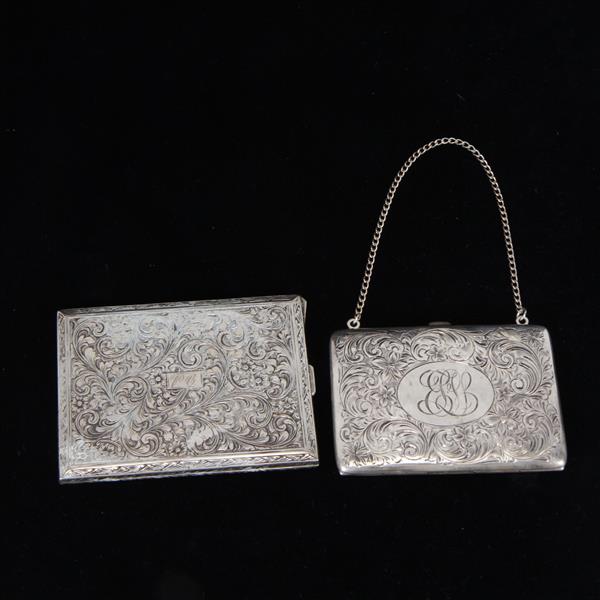 Appraisal: Italian silver cigarette case and a Watrous Mfg Co sterling