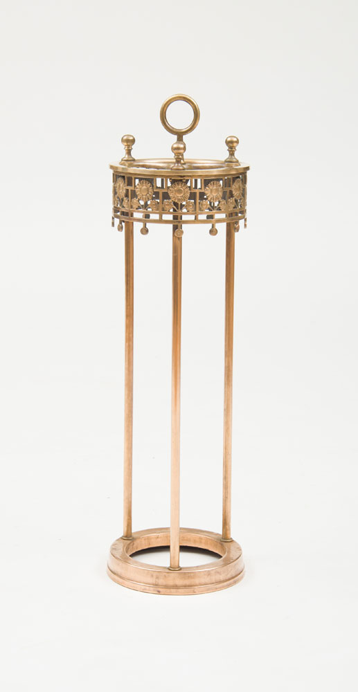 Appraisal: AMERICAN AESTHETIC MOVEMENT BRASS WALKING STICK STAND Circa x in