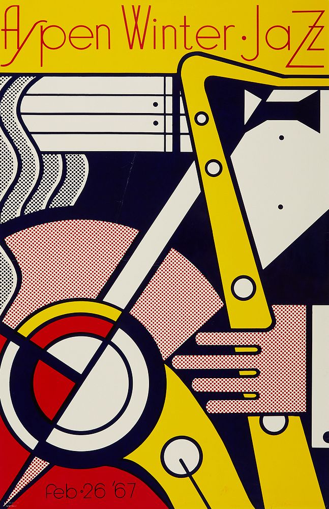 Appraisal: Roy Lichtenstein Aspen Winter Jazz Silkscreen Signed Roy Lichtenstein -