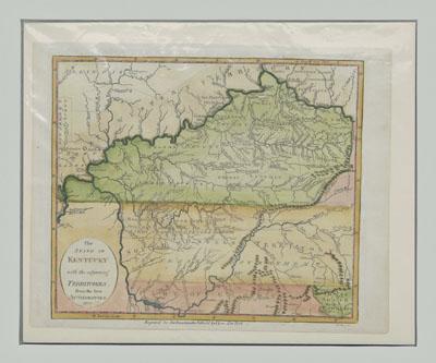 Appraisal: Kentucky and Tennessee map The State of Kentucky with the