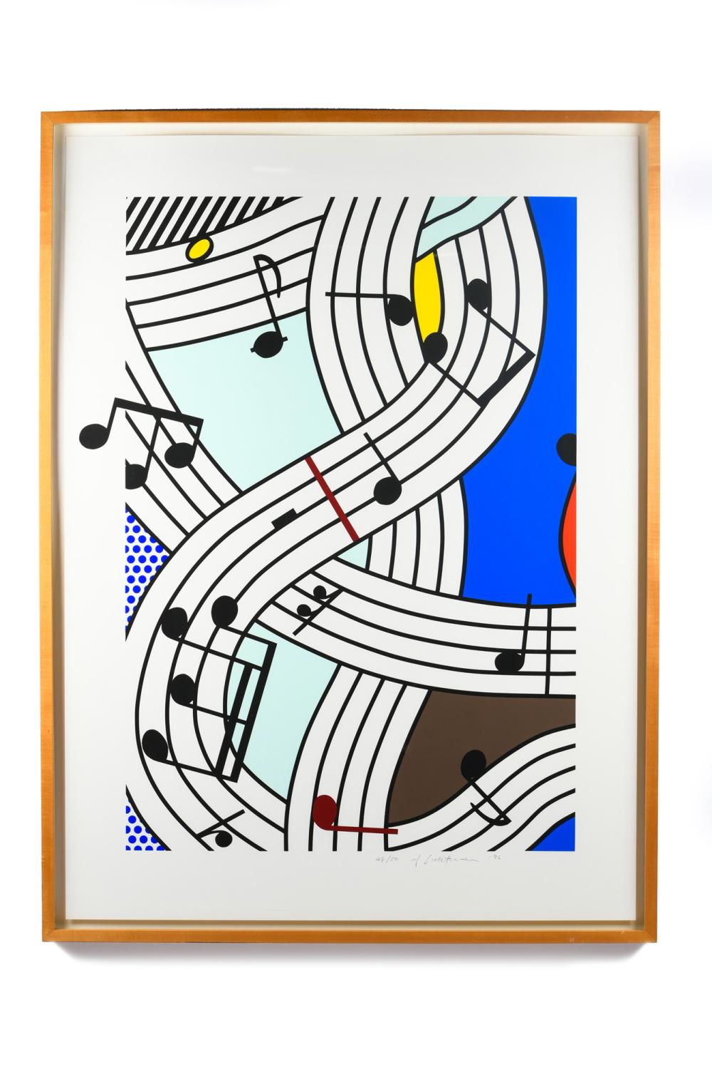 Appraisal: ROY LICHTENSTEIN - MUSICAL NOTES COMPOSITION I screen print in