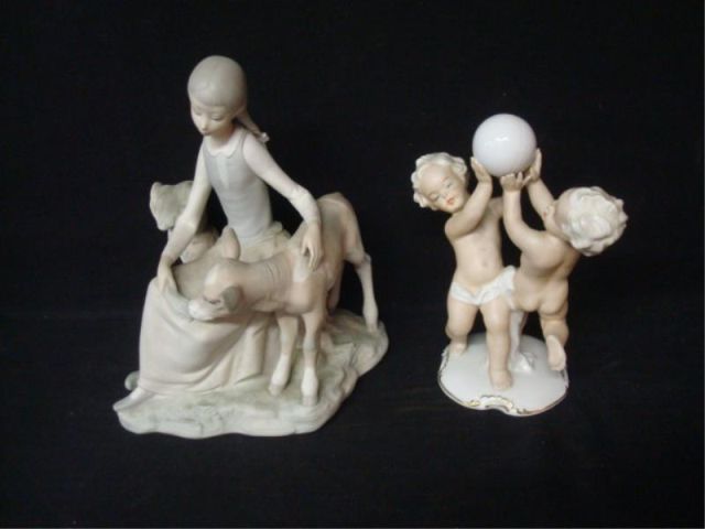 Appraisal: porcelain figurines LLadro Dimensions Taller piece Estimate -