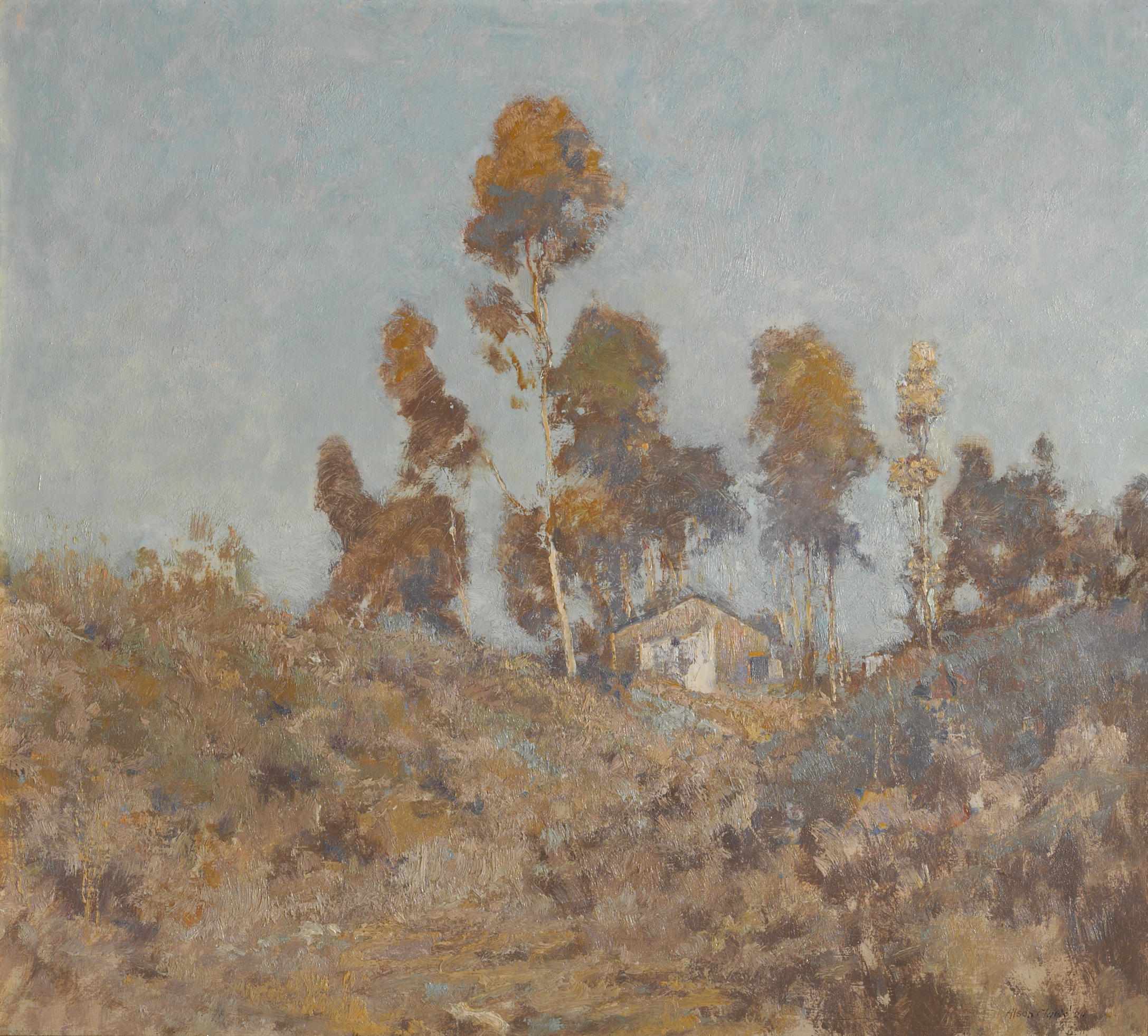 Appraisal: Alson Skinner Clark - House on a ridge signed and