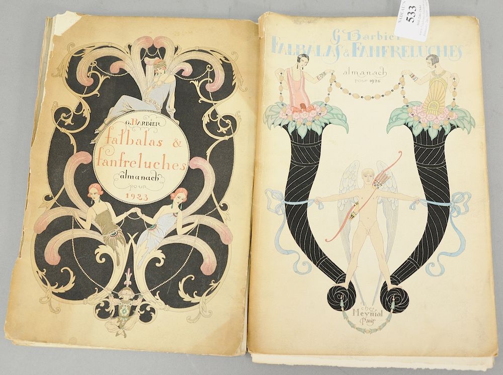 Appraisal: Two Georges Barbier Falbalas Fanfreluches Almanach pour and Paris books