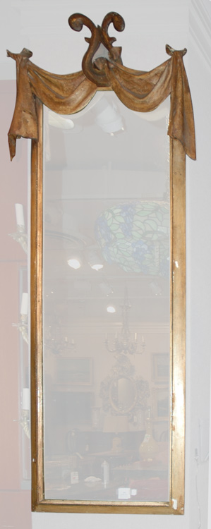 Appraisal: Neoclassical Style Painted Metal and Wood Pier Mirror Estimate -