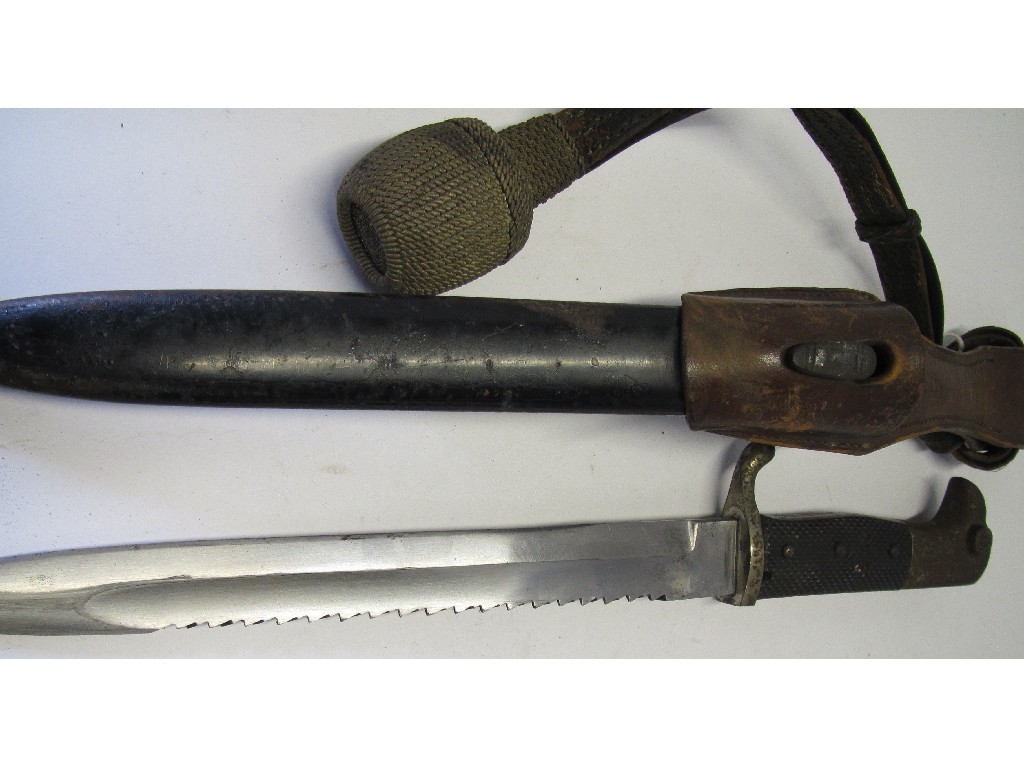 Appraisal: Sawback bayonet in scabbard