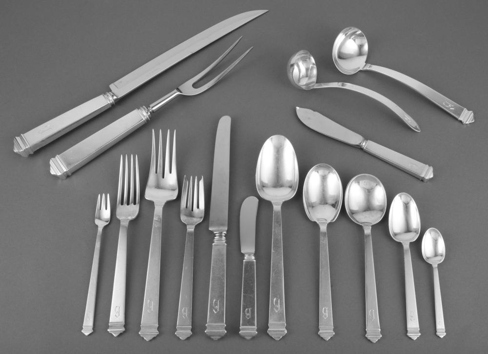 Appraisal: Tiffany Hampton Pattern Sterling Silver Flatware Service pat incl each