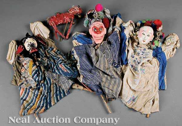 Appraisal: A Group of Four Chinese Opera Puppets late th early