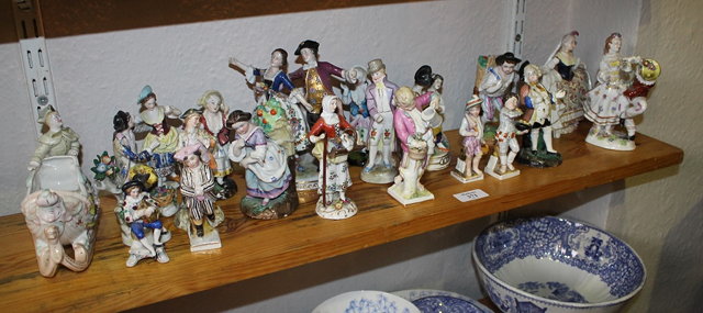 Appraisal: A COLLECTION OF CONTINENTAL PORCELAIN FIGURES including a Berlin model