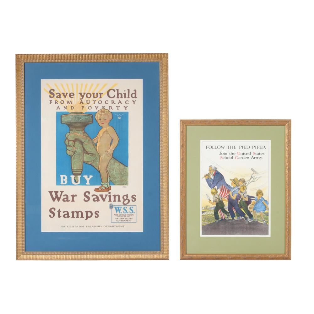 Appraisal: TWO WW POSTERS SAVE YOUR CHILD FROM AUTOCRACY FOLLOW THE