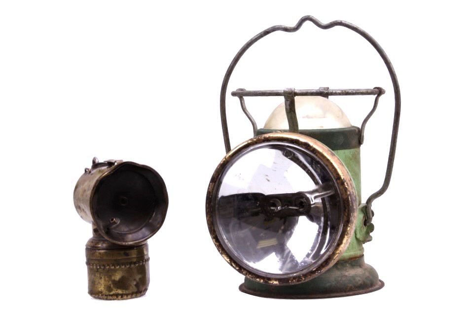 Appraisal: Delta Electric Co Justrite Mining Lanterns For your consideration are