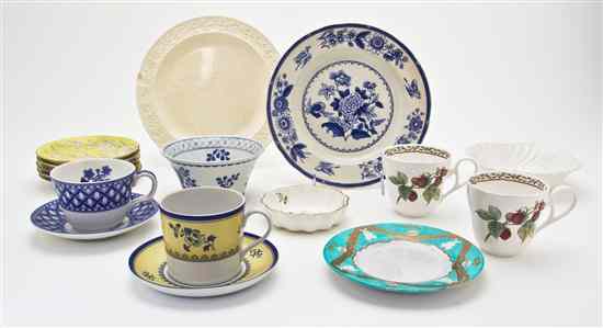 Appraisal: A Collection of Porcelain Table Articles comprising two dinner plates