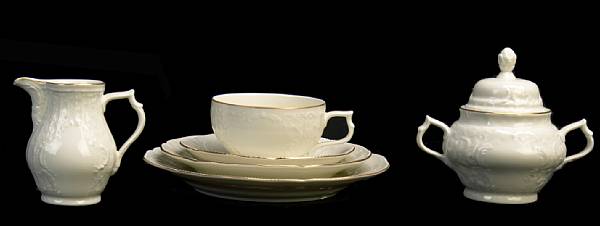 Appraisal: A Rosenthal blanc de chine porcelain service comprising forty in