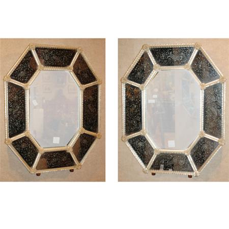 Appraisal: Pair of Venetian Glass Mirrors Estimate -