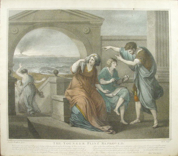 Appraisal: th Century hand coloured print 'The Younger Pliny Reproved' in