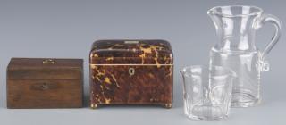 Appraisal: Four th cent European Accessories inc tea caddies st item