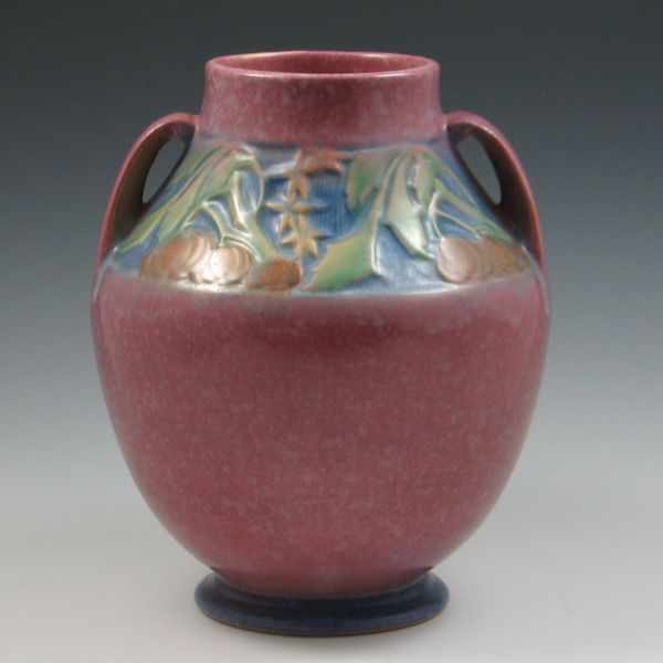 Appraisal: Roseville Baneda Handled Vase marked with hand scripted blue bottom