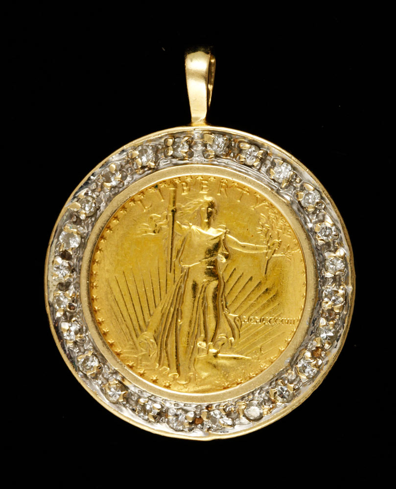 Appraisal: A - Liberty Gold Coin Liberty gold coin with surround