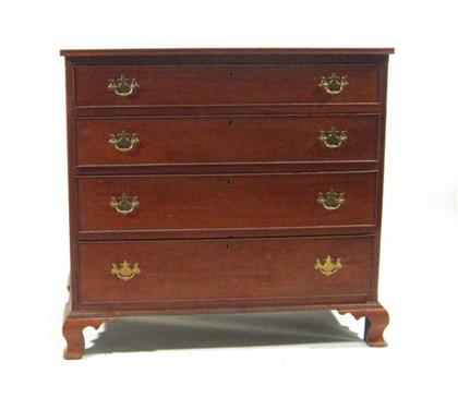 Appraisal: Chippendale walnut chest of drawers pennsylvania late th century The