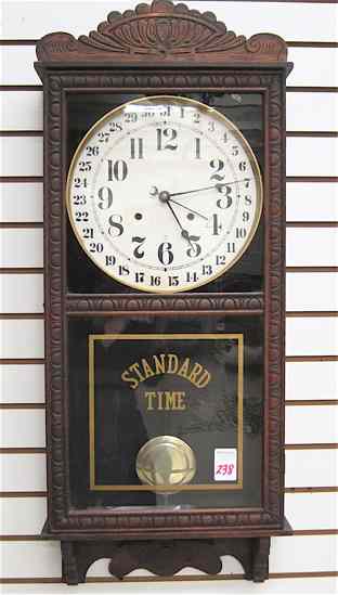 Appraisal: STORE REGULATOR CALENDAR WALL CLOCK Sessions Clock Co c with