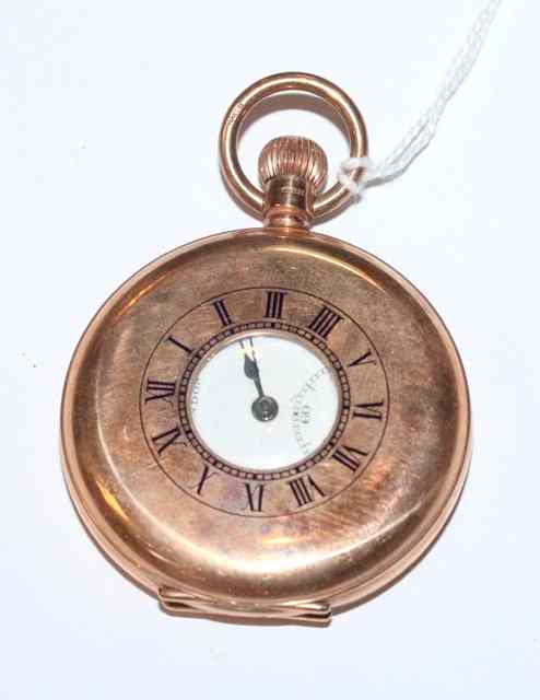 Appraisal: A CT GOLD HALF HUNTER POCKET WATCH by J W