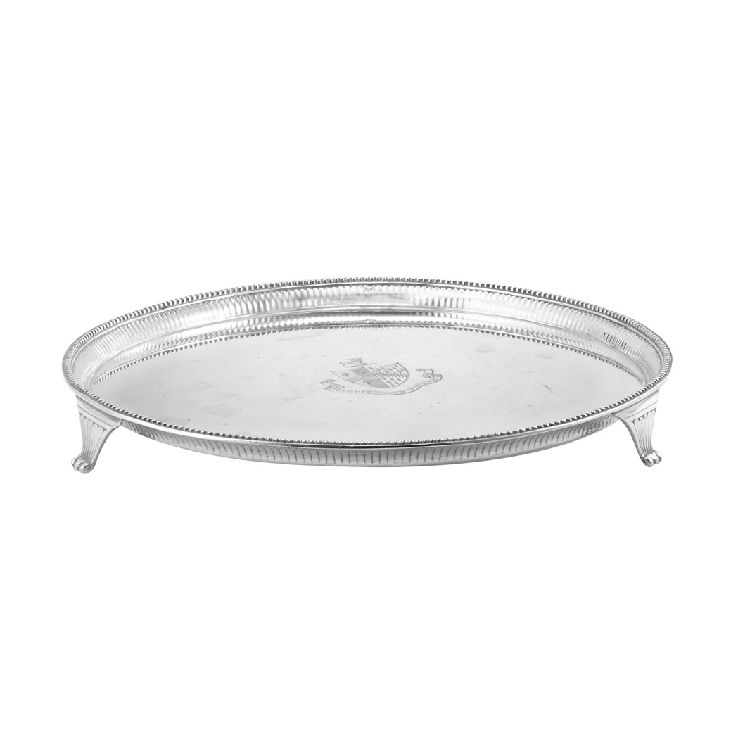 Appraisal: George III Silver Footed Tray John Hutson London circa -