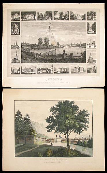 Appraisal: Plates Austria Group of engraved and lithographic views of Austria