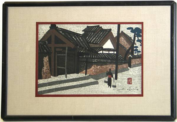 Appraisal: Kiyoshi Saito - three modern prints The first depicting a