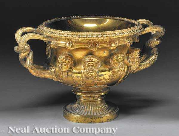 Appraisal: A Decorative Gilt Bronze Warwick Vase after the Antique example