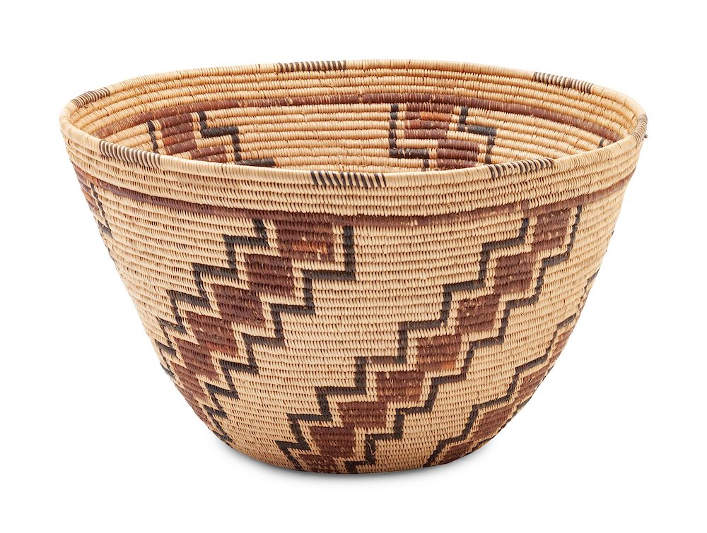 Appraisal: Panamint Polychrome Basket height x diameter inches Panamint Polychrome Basket