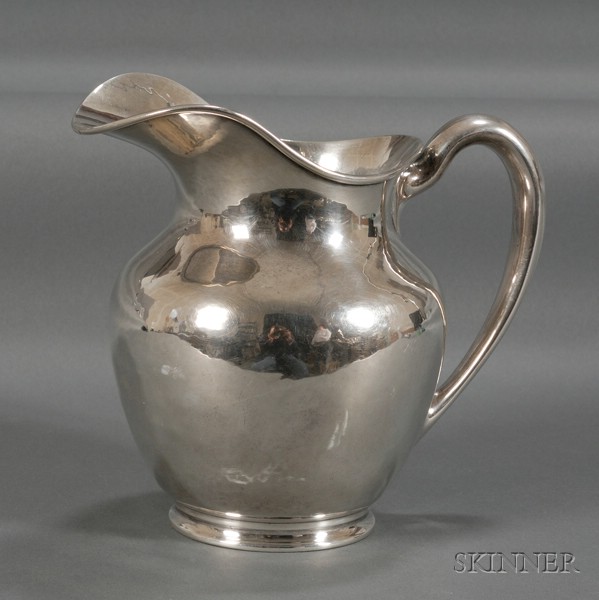 Appraisal: Gyllenberg Swanson Pitcher Sterling silver Boston Massachusetts - s Wide